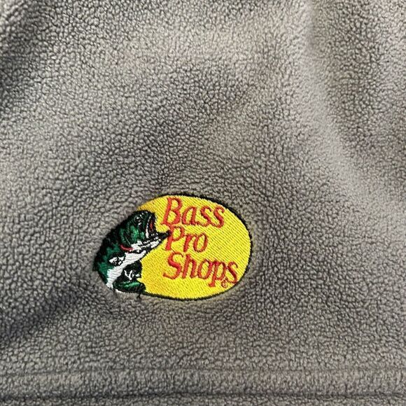 Bass Pro Shops Men’s Gray Fleece Quarter Zip Pullover Jacket Sweatshirt XL - Picture 4 of 8